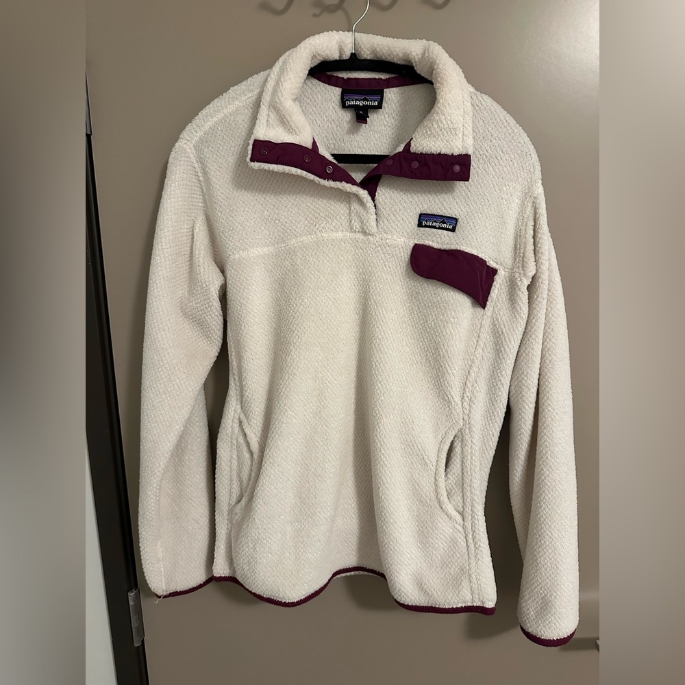 Cream Sherpa Patagonia Pullover